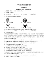 辽宁省辽阳市第一中学2024-2025学年八年级上学期开学考试数学试题(无答案)