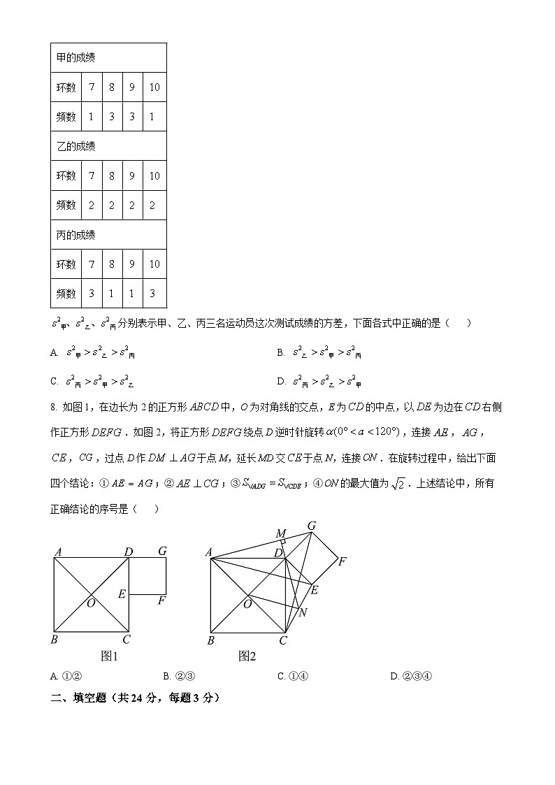 北京市三帆中学2024-2025学年九年级上学期开学考试数学试题（原卷版）第2页