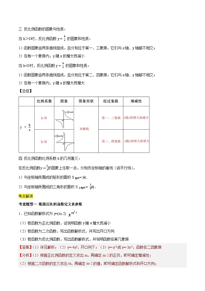 第二十六章 反比例函数（知识清单）02
