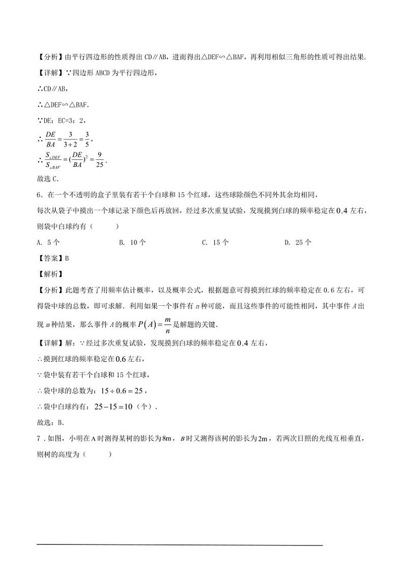 [数学][期中]2024～2025学年第一学期上深圳市九年级期中练习卷解析版03