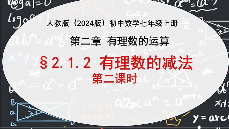 2.1. 2  有理数的减法（第二课时） 课件    2024--2025学年人教版七年级数学上册第1页