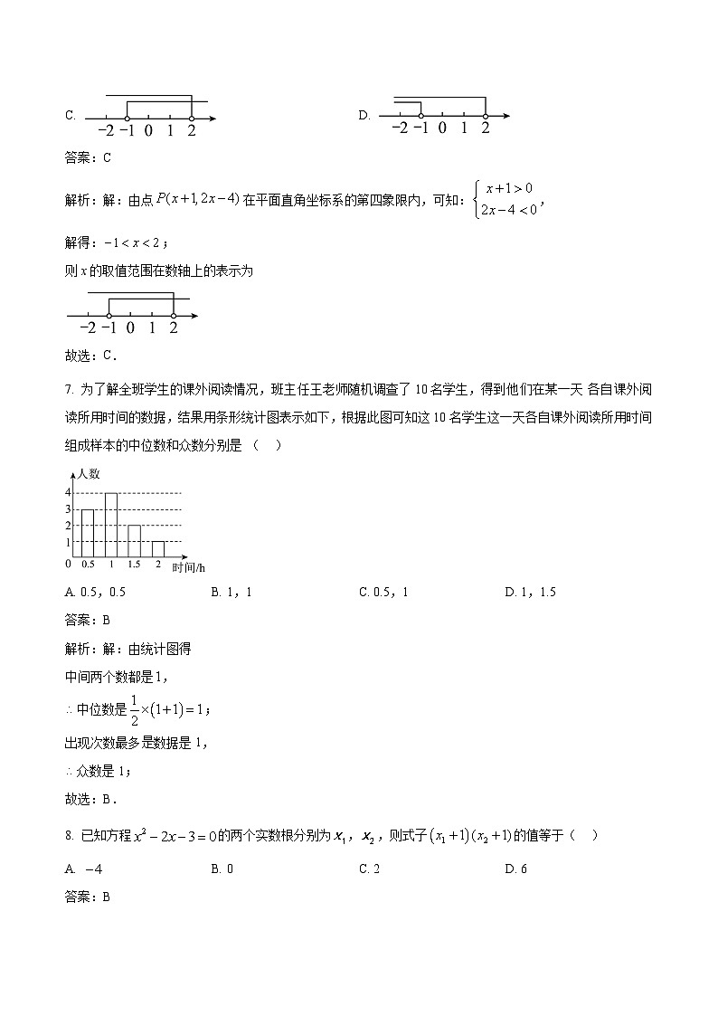湖南省益阳市桃江县多校联考2024届九年级下学期中考三模数学试卷(含解析)第3页