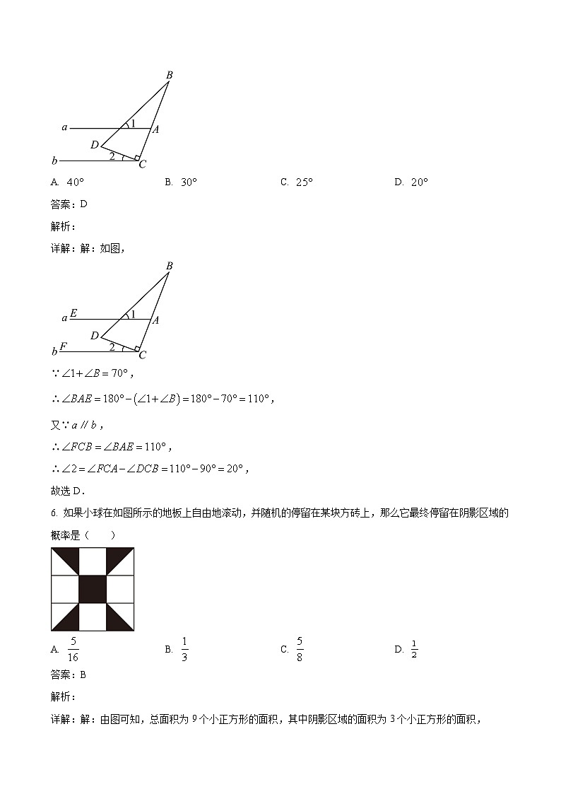 山东省东营市垦利区2024届九年级下学期中考二模数学试卷(含解析)第3页