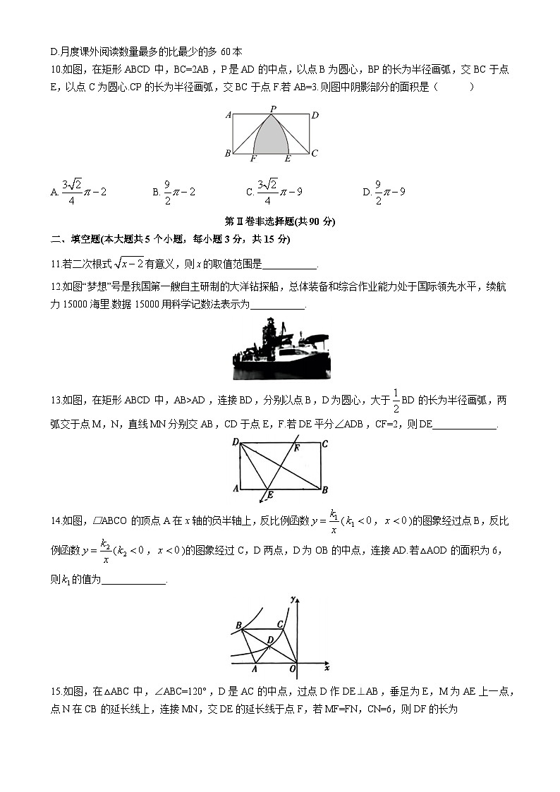 山西省运城市部分学校2024届九年级下学期中考三模数学试卷(含答案)第3页
