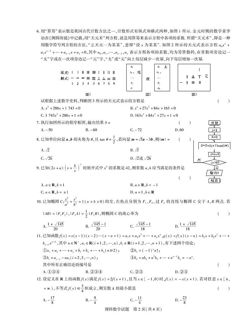 2020年普通高等学校招生全国统一考试（猜想卷）理科数学02