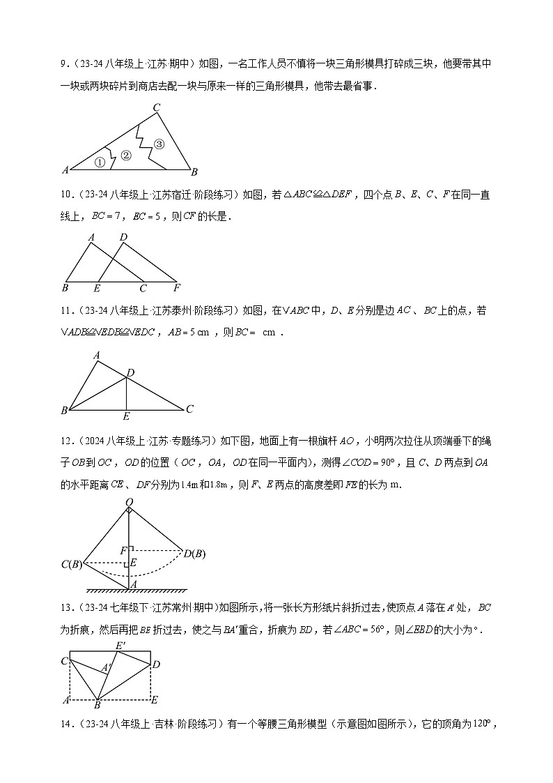 第一次月考卷（常州专用）-2024-2025学年八年级数学上学期第一次月考模拟卷（江苏专用）03