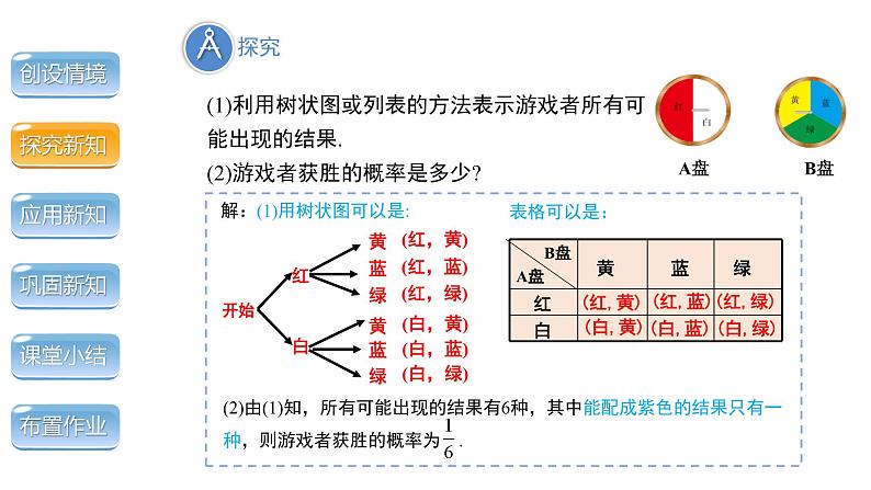 3.1《用树状图或表格求概率第3课时》数学北师大版 九年级上册教学课件第5页