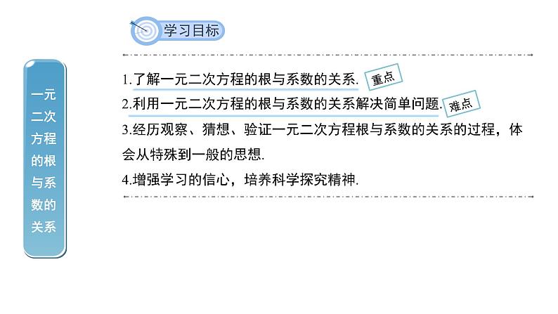 2.5《一元二次方程的根与系数的关系》北师大版九年级上册教学课件1第2页