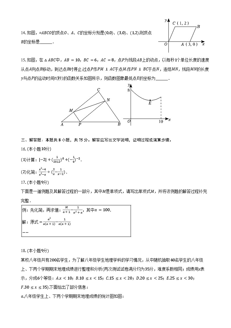 2023-2024学年河南省南阳市社旗县八年级（下）期末数学试卷（含解析）第3页
