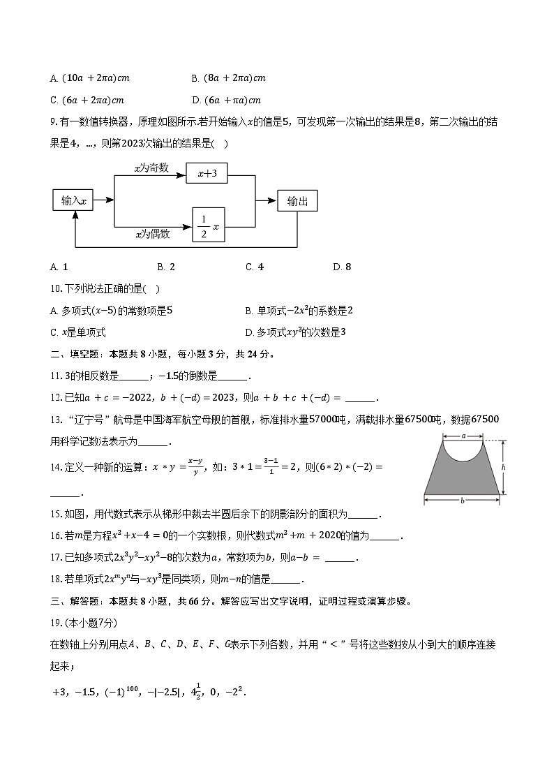 2024-2025学年湖南省益阳市万源教育集团七年级（上）开学数学试卷（含答案）02