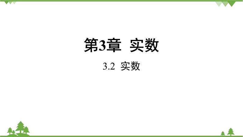 3.2 实数 浙教版七年级数学上册课件第1页