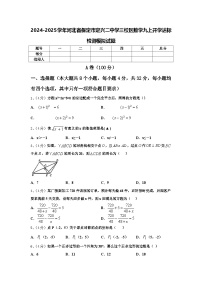 2024-2025学年河北省保定市定兴二中学三校区数学九上开学达标检测模拟试题【含答案】