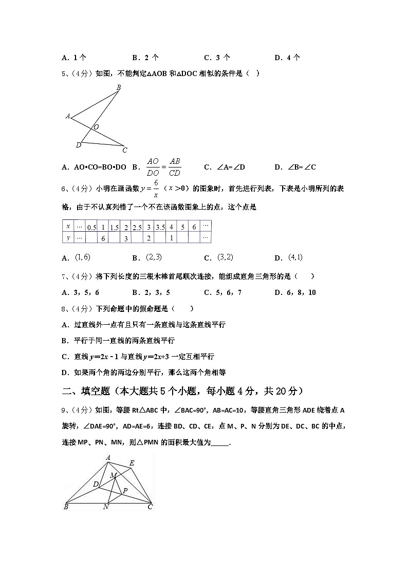 2024-2025学年黑龙江省五常市部分学校数学九年级第一学期开学质量检测模拟试题【含答案】02