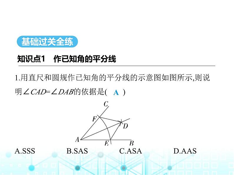 人教版八年级数学上册第十二章全等三角形12-3第一课时角的平分线的性质课件第2页