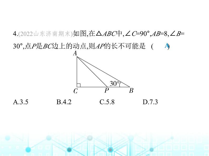 人教版八年级数学上册期末素养综合测试(一)课件05