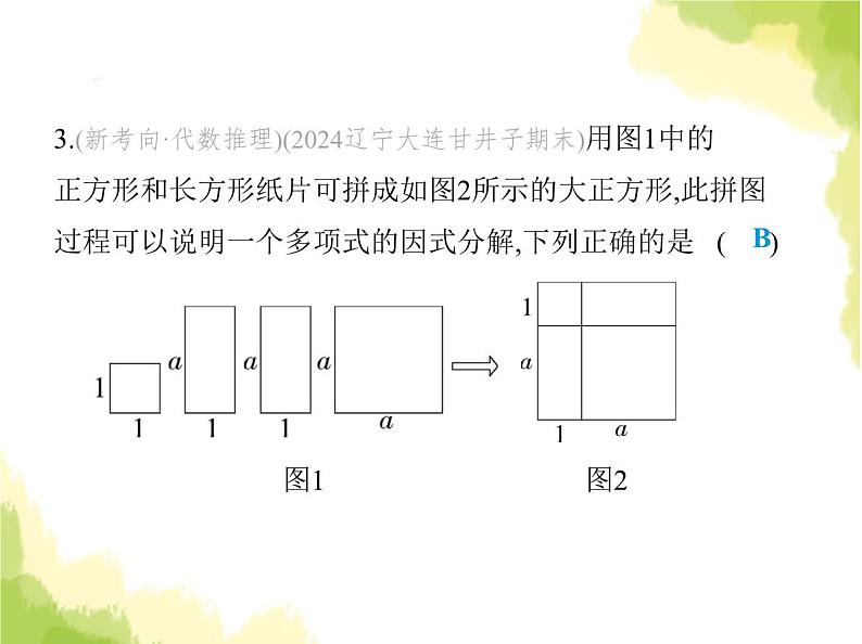 鲁教版八年级数学上册第一章因式分解素养综合检测课件04