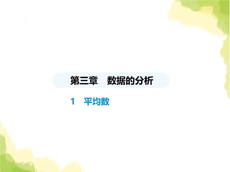 鲁教版八年级数学上册第三章数据的分析1平均数课件01