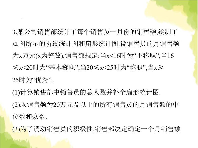 鲁教版八年级数学上册第三章数据的分析3从统计图分析数据的集中趋势课件07