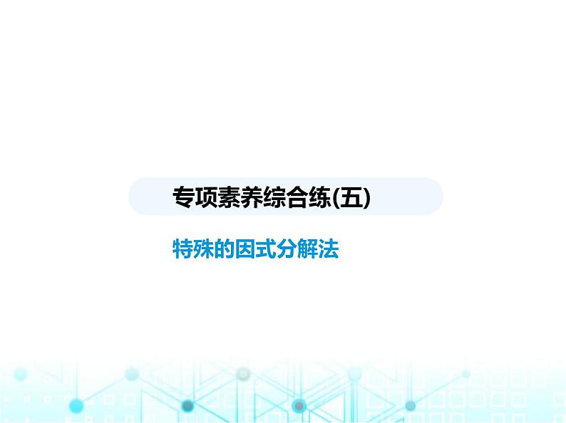 人教版八年级数学上册专项素养综合练(五)特殊的因式分解法课件第1页