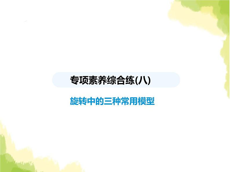 鲁教版八年级数学上册专项素养综合练(八)旋转中的三种常用模型课件第1页