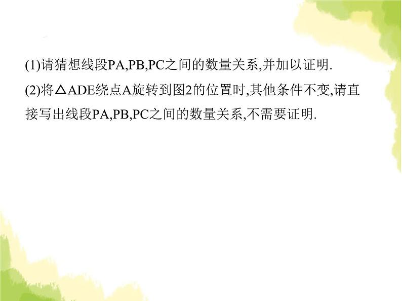 鲁教版八年级数学上册专项素养综合练(八)旋转中的三种常用模型课件第5页