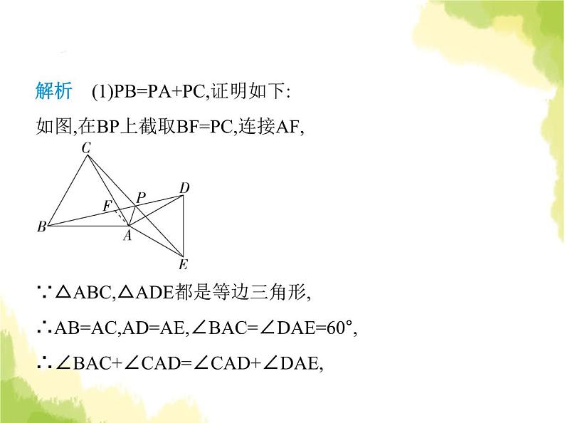 鲁教版八年级数学上册专项素养综合练(八)旋转中的三种常用模型课件第6页