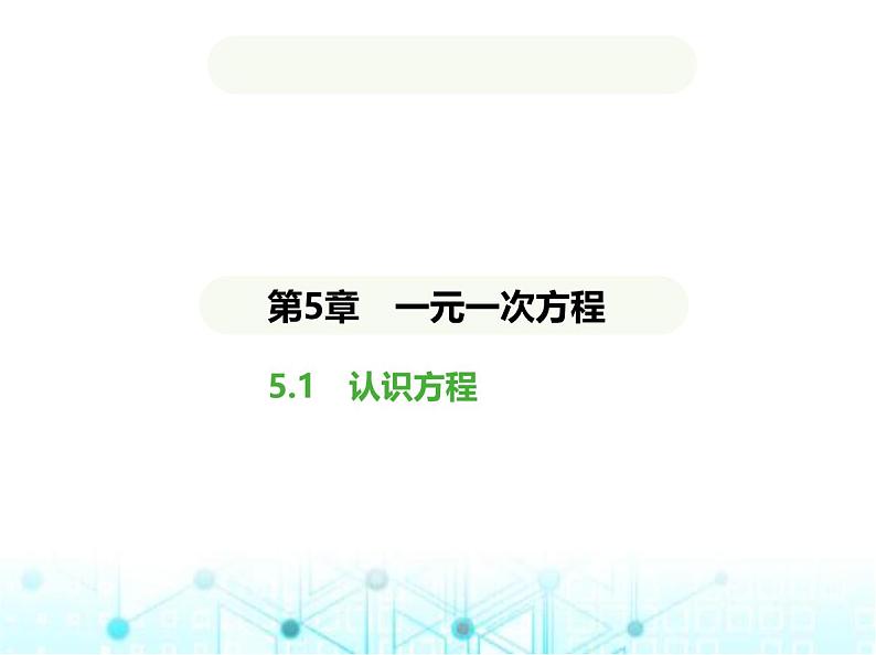 青岛版七年级数学上册第5章 一元一次方程5.1认识方程课件01