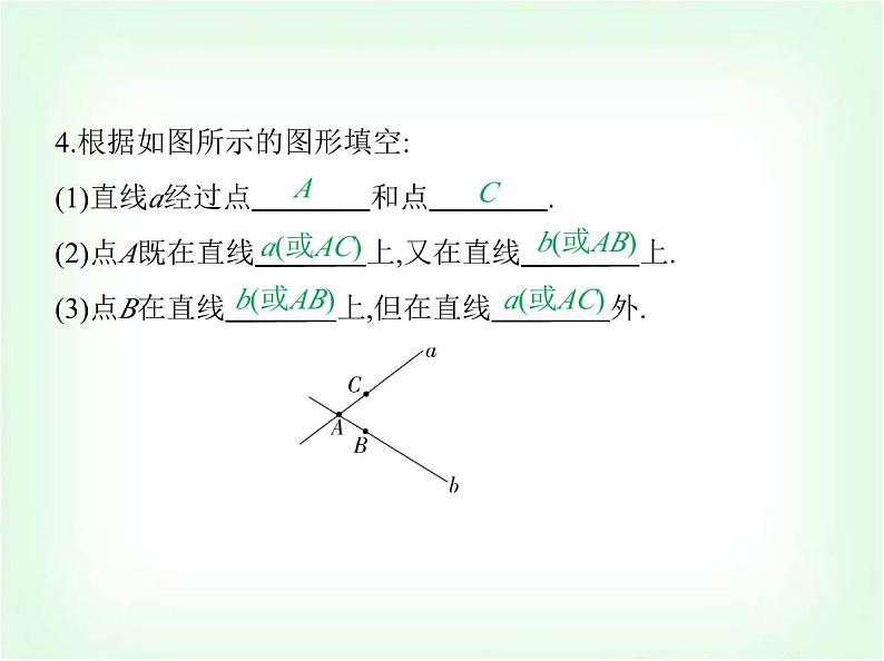 华东师大版七年级数学上册第3章图形的初步认识3.5.1点和线课件08