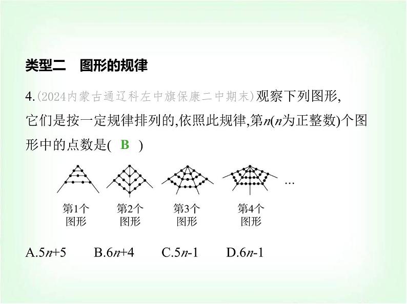 华东师大版七年级数学上册专项素养综合练(三)代数式中的规律探究练题型课件第6页