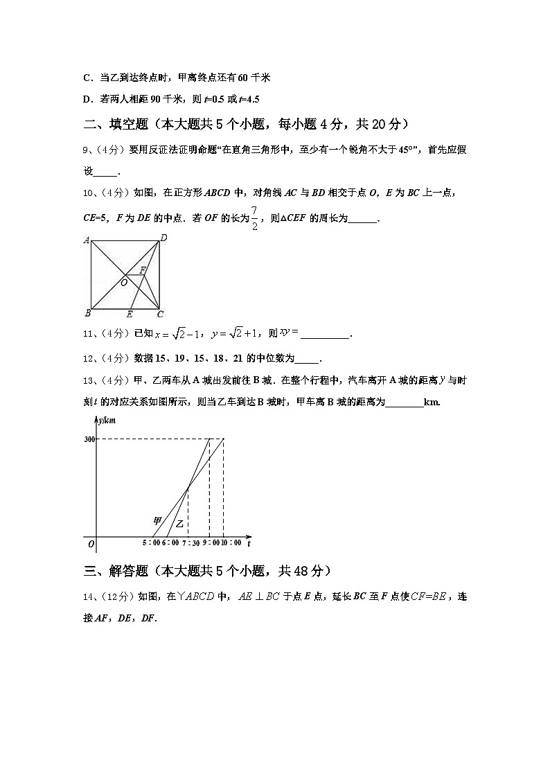 2024-2025学年湖南省长沙市天心区部分学校九上数学开学教学质量检测模拟试题【含答案】03