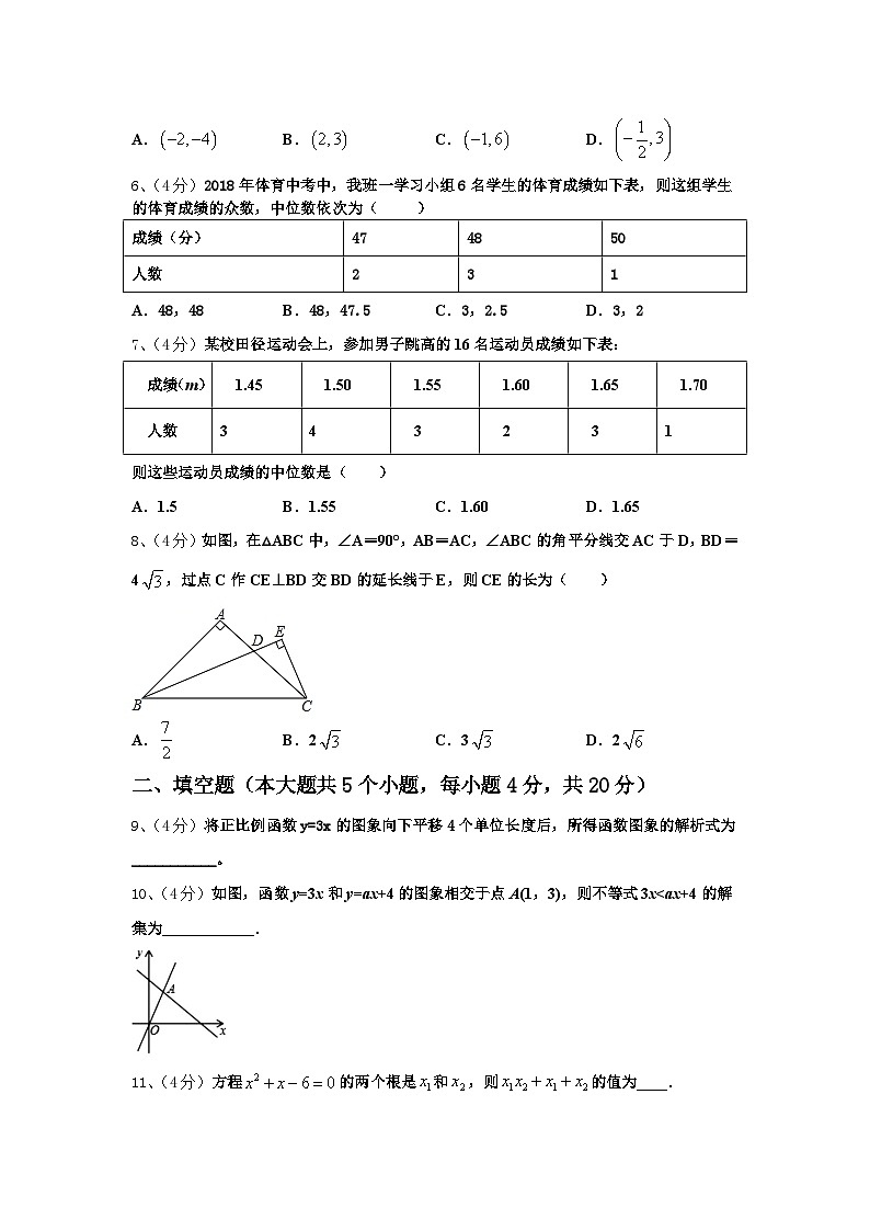 2024-2025学年吉林省白城地区大安县九上数学开学学业质量监测试题【含答案】第2页
