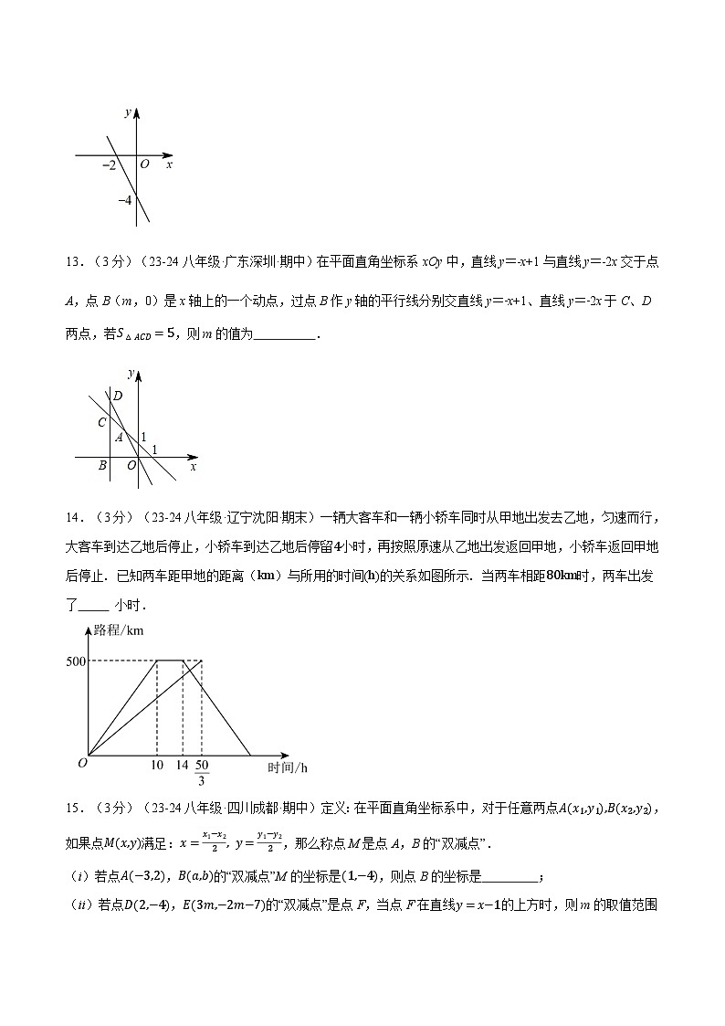沪科版2024-2025学年八年级数学上册精品题型精练专题12.7一次函数单元提升卷(学生版+解析)第3页