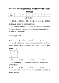 2024-2025学年江苏省苏州市昆山、太仓市数学九年级第一学期开学联考试题【含答案】