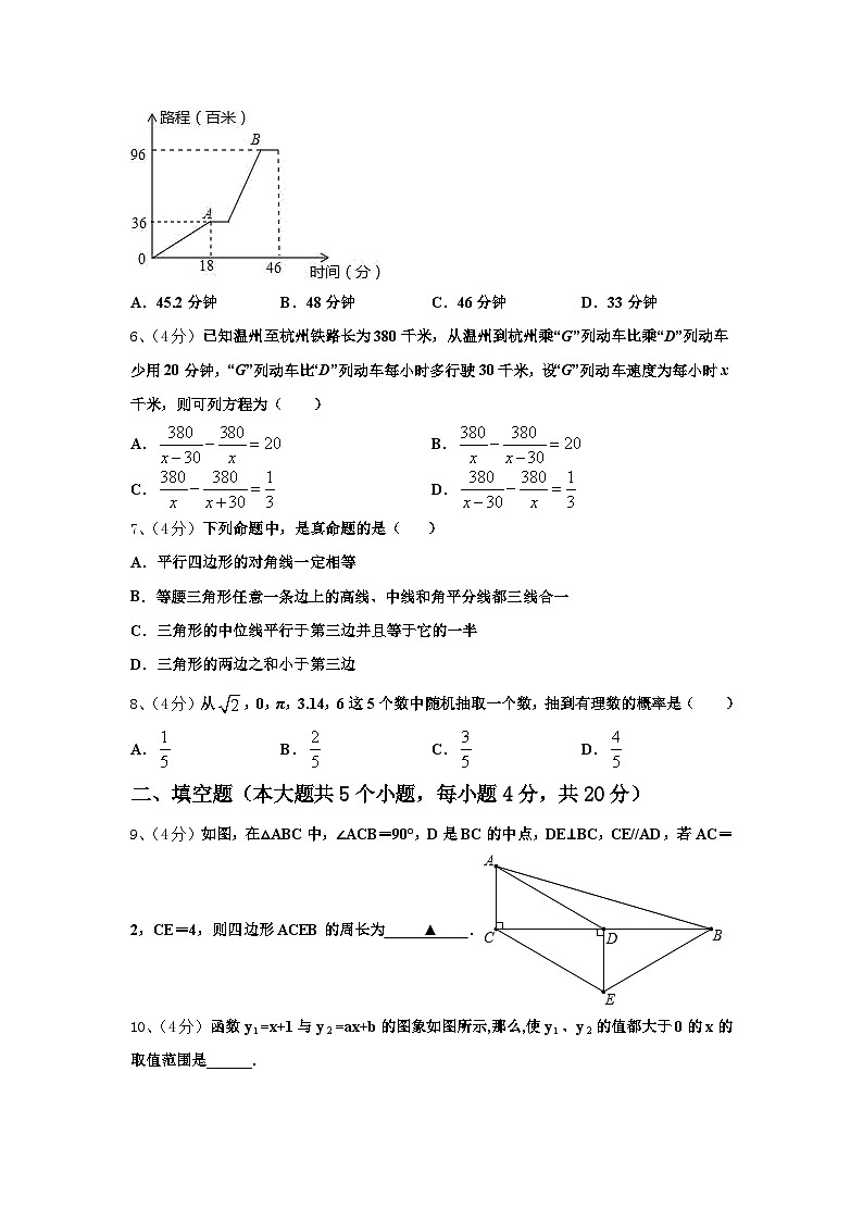 2024-2025学年江苏省无锡市青阳片数学九上开学预测试题【含答案】第2页
