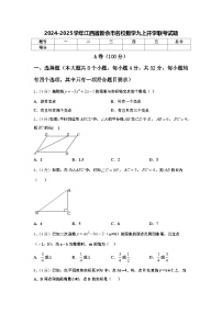 2024-2025学年江西省新余市名校数学九上开学联考试题【含答案】