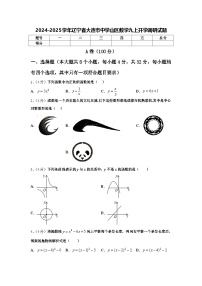 2024-2025学年辽宁省大连市中学山区数学九上开学调研试题【含答案】