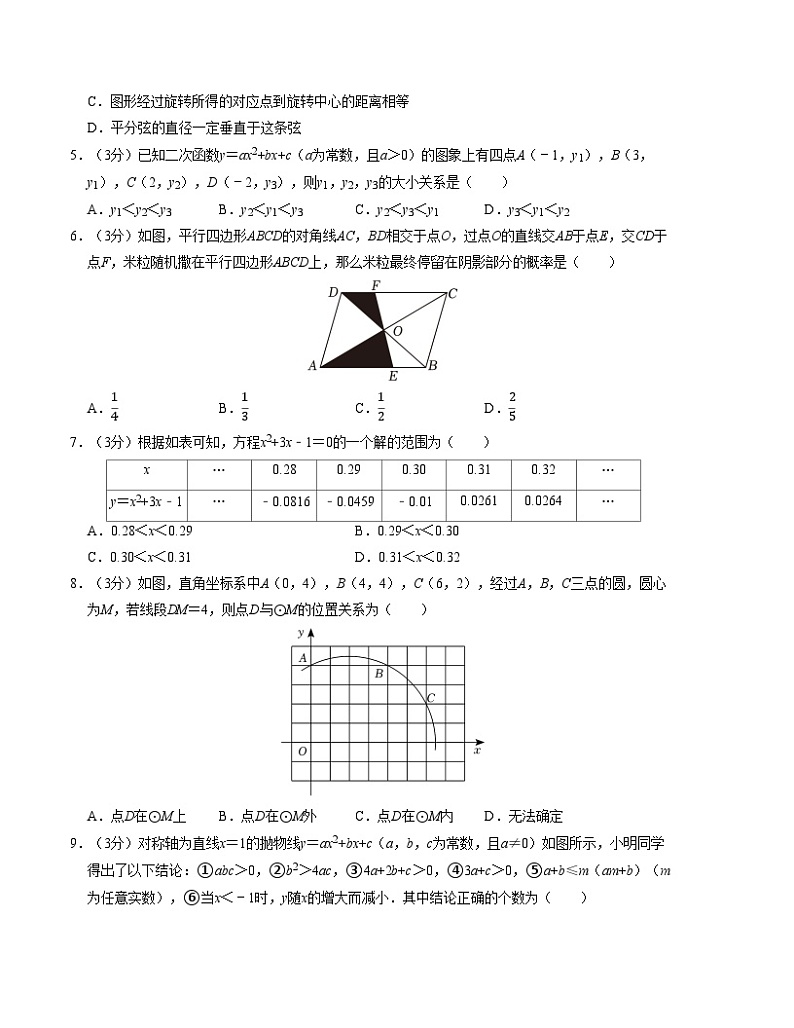 2024-2025学年初中上学期九年级数学第一次月考卷（浙教版）（考试版）【测试范围：第一章~第三章】第2页