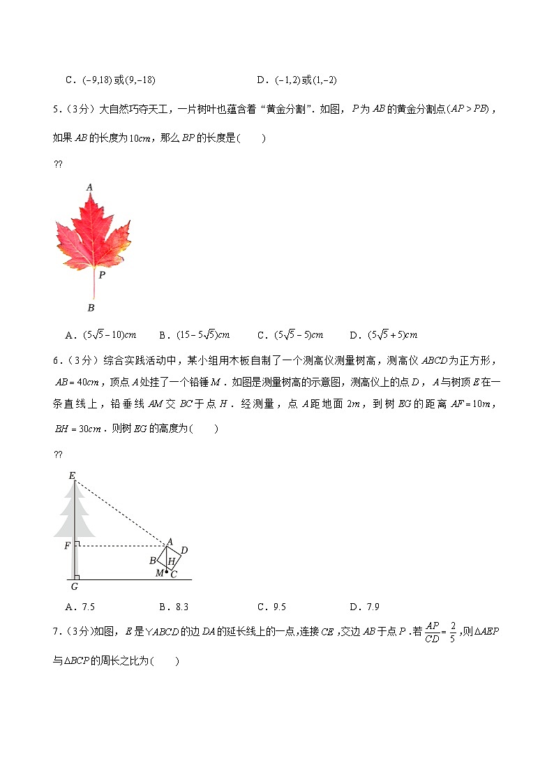 +浙江省杭州市西湖区公益中学2023-2024学年九年级上学期月考数学试卷（10月份）第2页