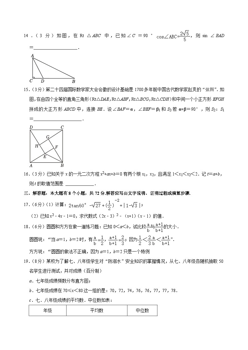 2024年浙江省宁波市中考数学精准模拟试卷（六）第3页