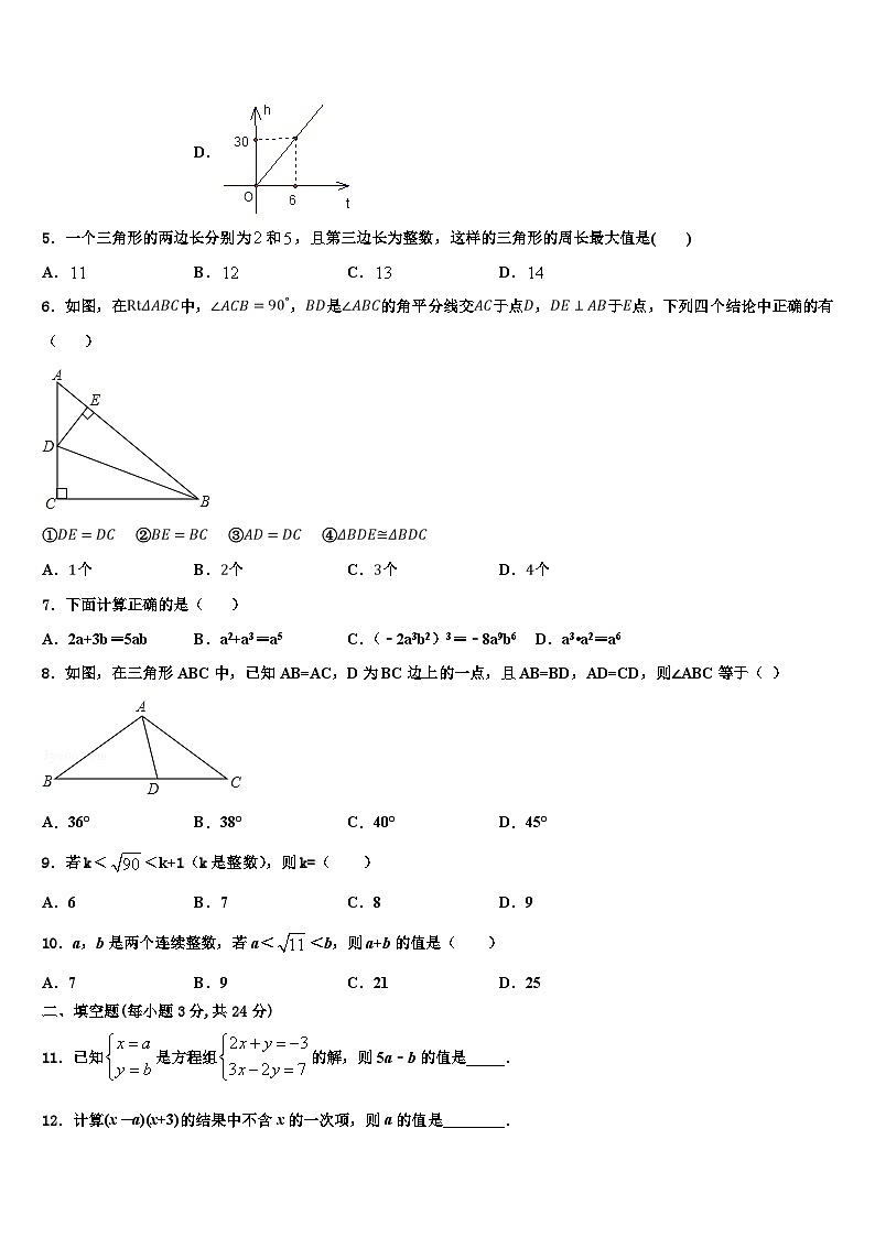 北京首都师范大第二附属中学2023-2024学年八年级数学上学期期末达标检测模拟试题+第2页