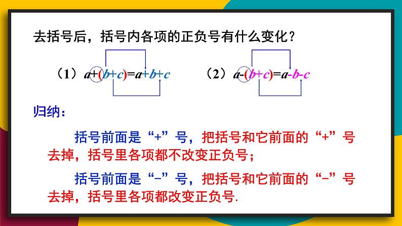 华东师大版（2024）七年级数学上册2.4.3.去括号和添括号 课件07