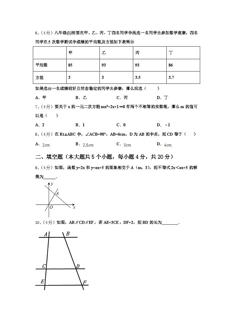 2024年北京市丰台区十八中学数学九上开学达标检测模拟试题【含答案】02