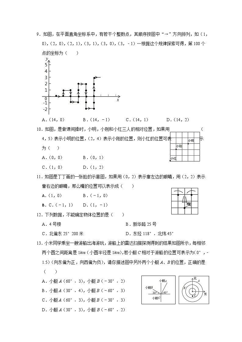 期中复习 七年级数学平面直角坐标系专项复习 典型例题总结试卷02
