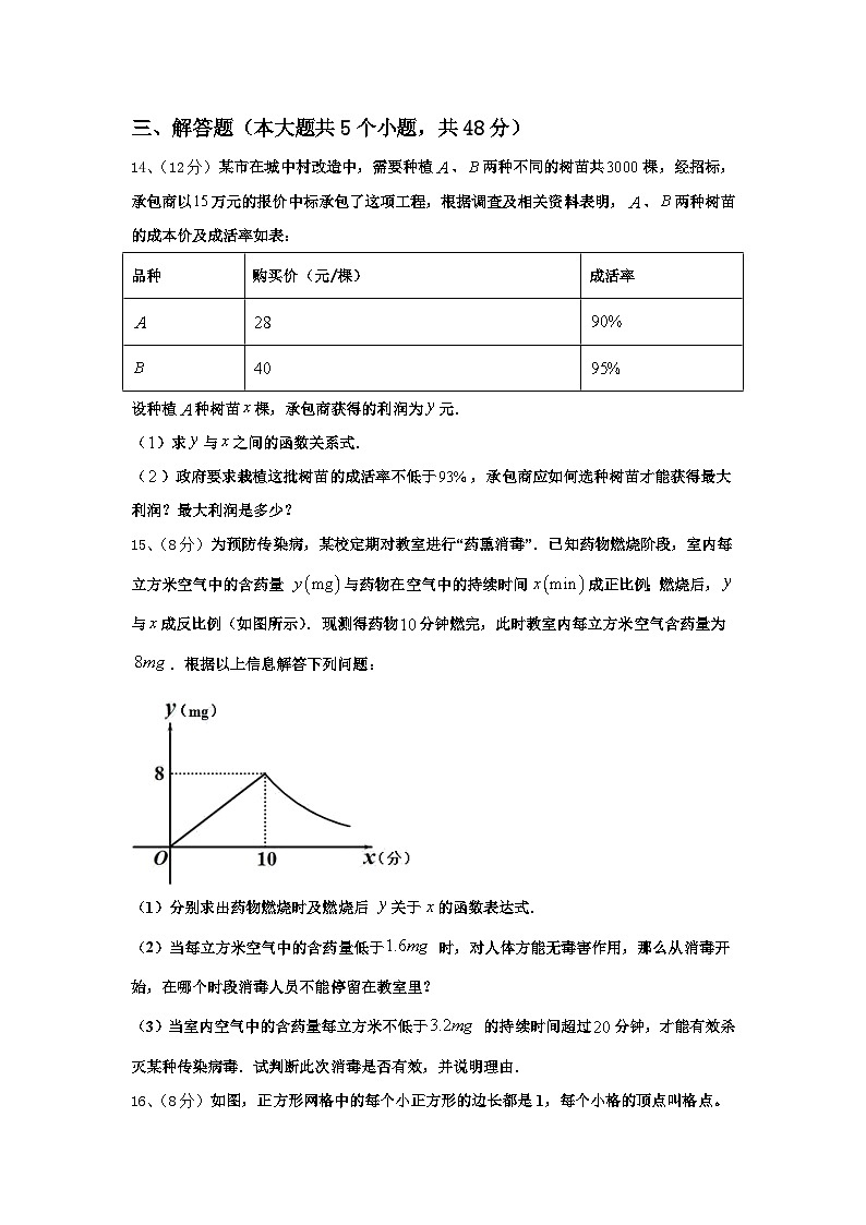 2024年河北省石家庄新乐县联考数学九上开学调研模拟试题【含答案】第3页