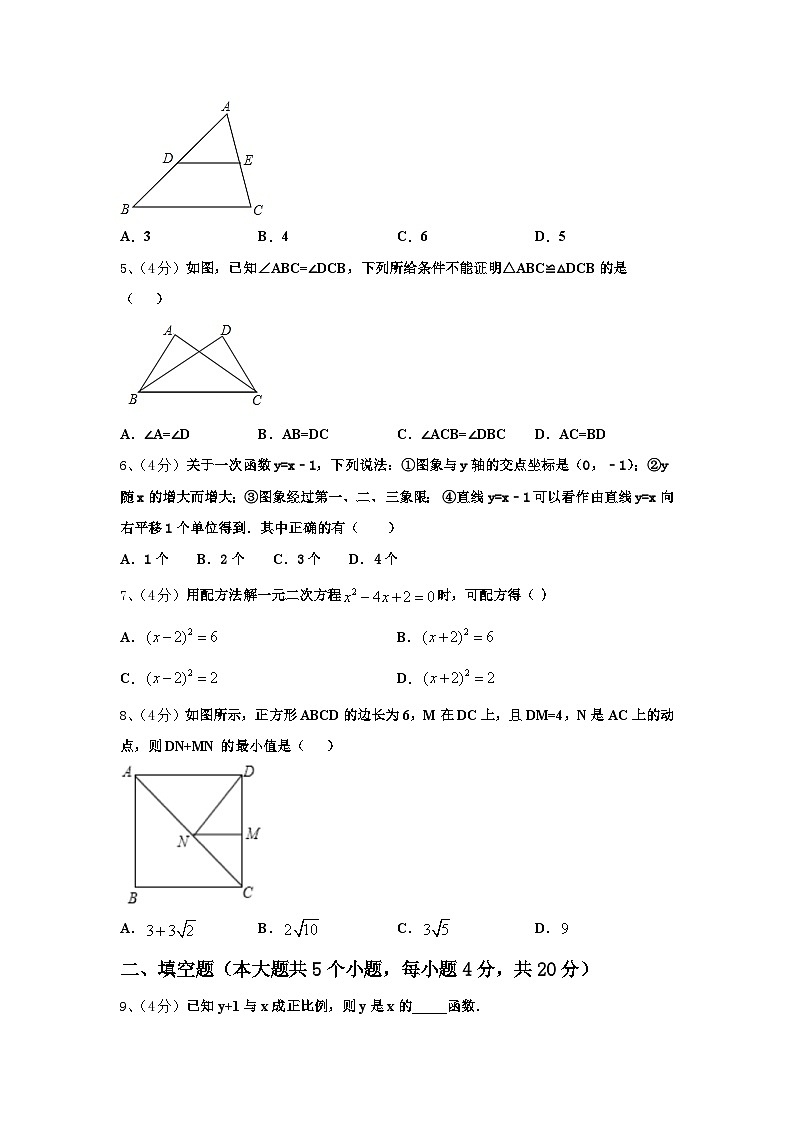 2024年河南省郸城县九上数学开学复习检测试题【含答案】第2页