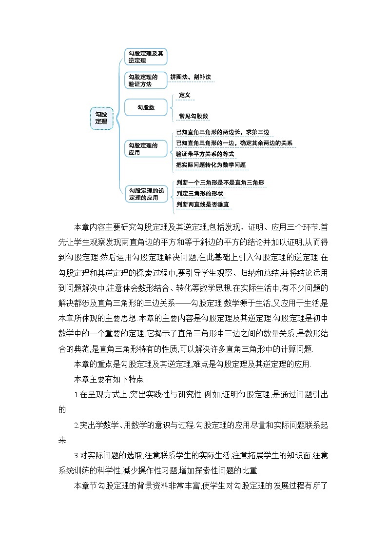 北师大版（2024）八年级数学上册第一章 勾股定理单元整体分析教案第2页