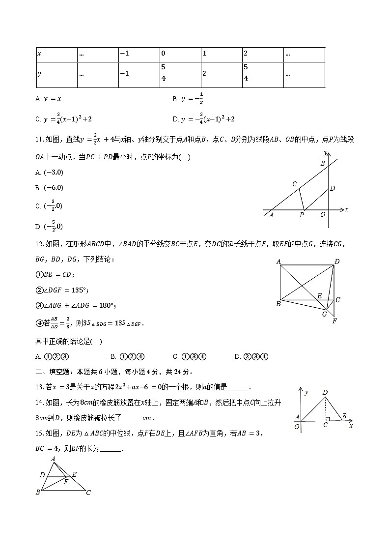 2024-2025学年山东省德州五中九年级（上）开学数学试卷（含答案）02