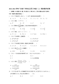 2021-2022学年广东省广州市白云区八年级（上）期末数学试卷