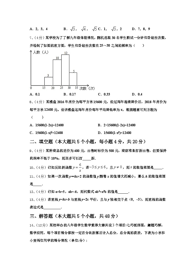 2024年江苏省镇江市句容市九上数学开学经典试题【含答案】第2页