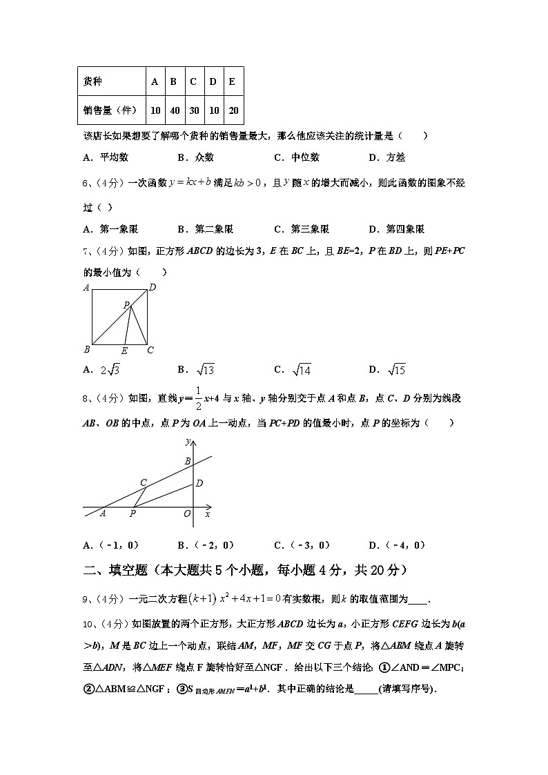 2024年江西南昌市心远中学度数学九年级第一学期开学教学质量检测试题【含答案】02